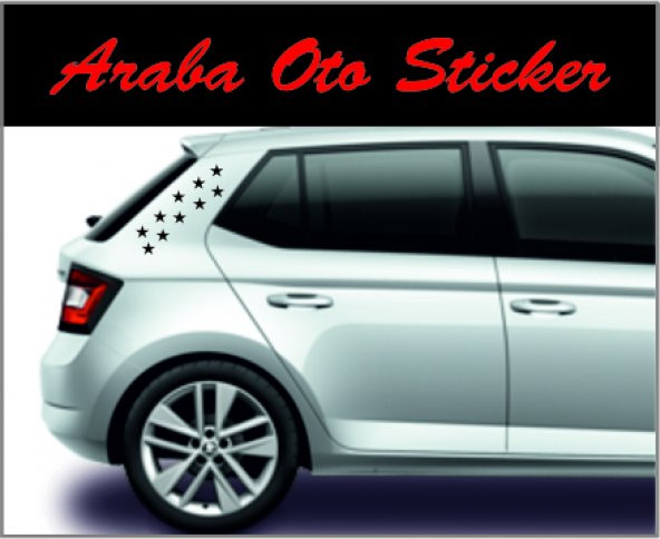 yıldız oto sticer 10 adet ürün görseli 1