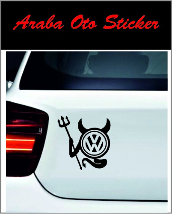 Volkswagen Logo Sticker Şeytan Logo ürün görseli 1