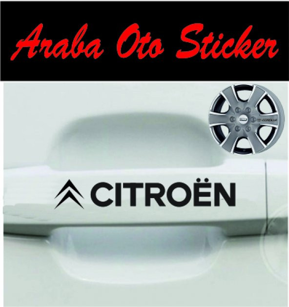 Citroen Kapı Kolu Jant Oto Sticker (8ADET) ürün görseli 1