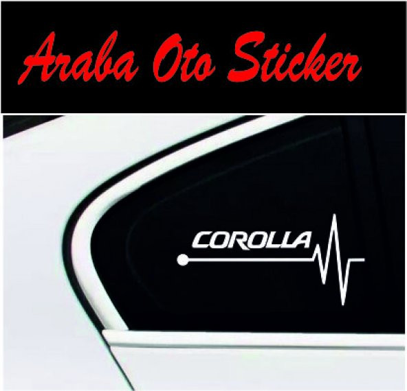 Corolla Kalp Atışı Ritim Oto Sticker (2 Adet ürün görseli 1
