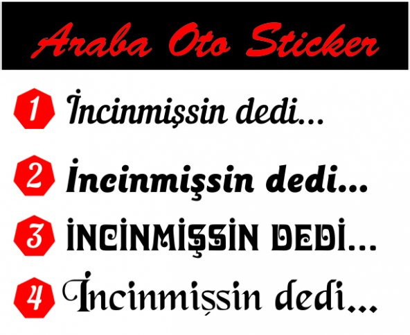 incinmişsin sticker 2 adet ürün görseli 1