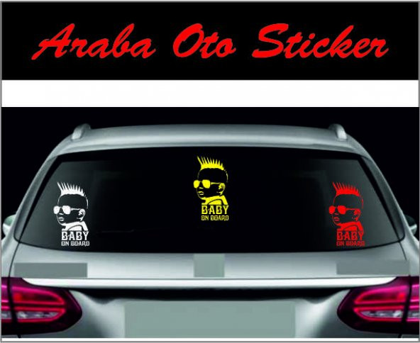 Arabada Bebek Var Oto Sticker - Resim 2