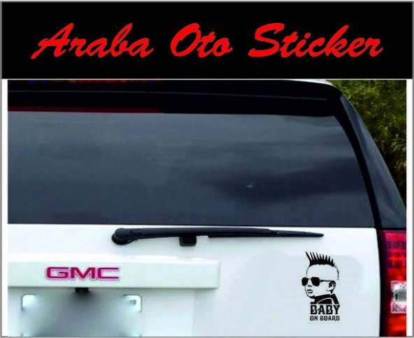Arabada Bebek Var Oto Sticker - Resim 3