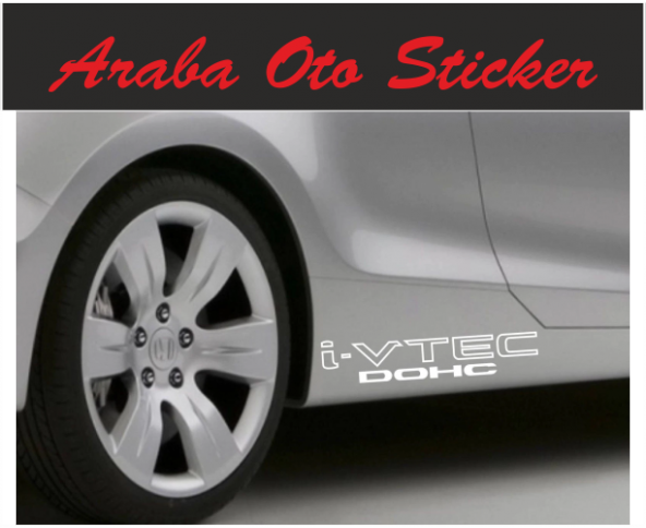 2 Adet Honda i-vtec Dohc - i-vtec Sohc Sticker - Resim 2