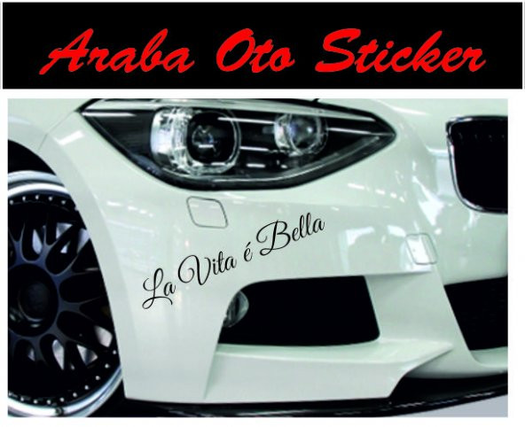 La vita e Bella Araba Sticker Oto Sticker 2 Adet - Resim 3