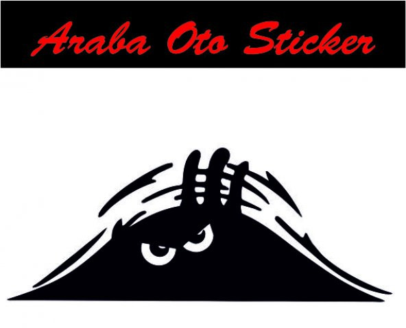 Bagajdan Bakan Adam Oto Sticker Araba Sticker - Resim 2