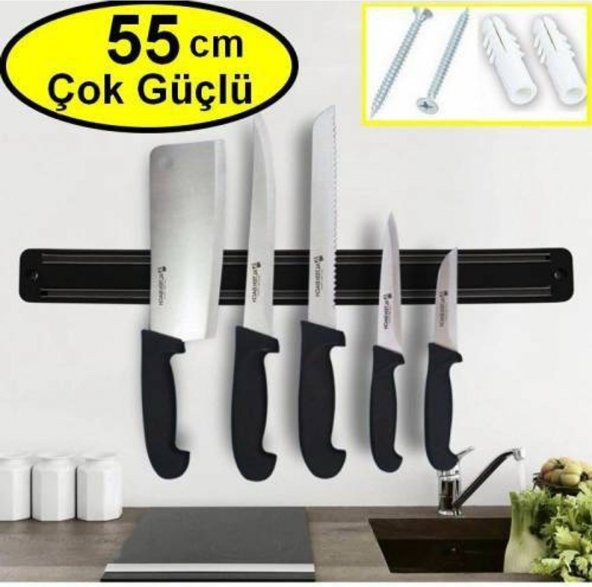 Büyük Boy Mıknatıslı Bıçak Askısı 55 cm Bıçak Tutucu Bıçak Organizer Bıçaklık ürün görseli 1