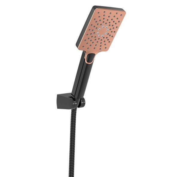 Monavit Mega Brown Black Mafsallı Askılı El Duş Takımı MVT3465 ürün görseli 1