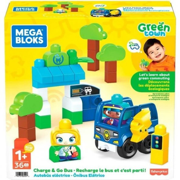 HDX90 Mega Bloks, Doğa Dostu Otobüs Seti, 36 Parça, +1 Yaş ürün görseli 1