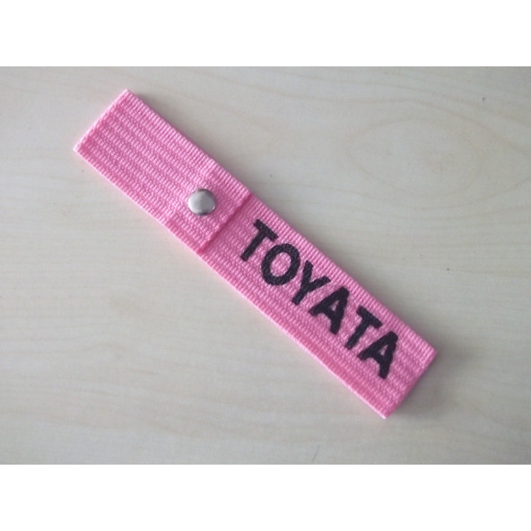 TOYOTA TAMPON ÇEKİ İPİ PEMBE-SİYAH (TOYOTA TAMPON ASKISI) TAMPON SÜSÜ - TAMPON DİLİ -TAMPON İPİ ürün görseli 1