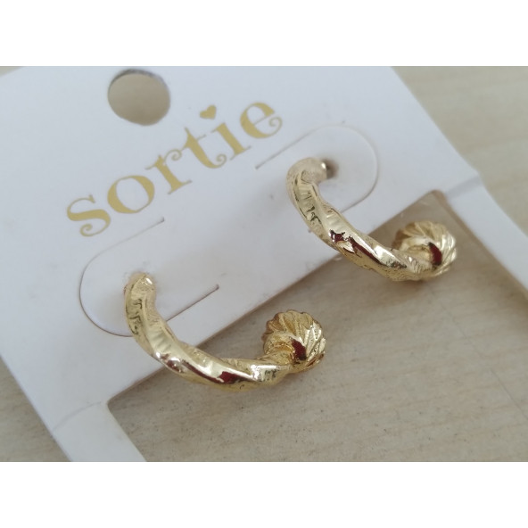 BAYAN KÜPESİ, YENİ SERİ EKONOMİK GOLD METAL HALKA KÜPE, KÜPE SETİ, Sortie Bayan Küpesi, ürün görseli 1