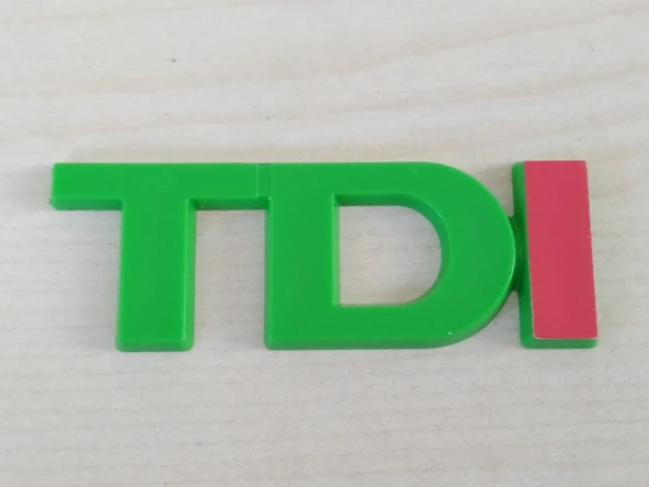 TDI BAGAJ YAZISI YEŞİL (PLASTİK) TDI ARMASI, TDI YAZISI, TDI LOGOSU ürün görseli 1