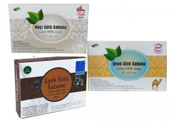 Natur Clay Eşek Sütü Sabunu Kahverengi 100 G x 2+MCG Keçi Sütü Sabunu x 2+Kont Deve Sütü Sabunu x 2 ürün görseli 1