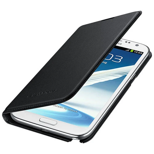 Samsung Galaxy Note 2 Kılıf Orjinal Flip Wallet - Siyah EF-NN710B ürün görseli 1