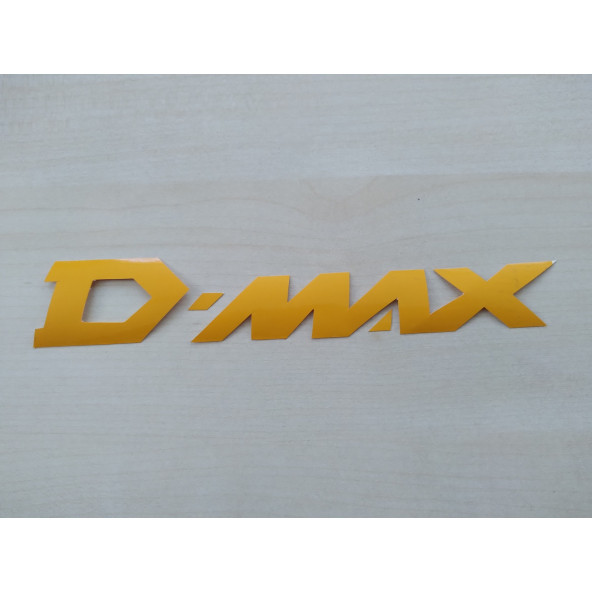 D-MAX YAZISI SARI 19x3cm (TANE FİYATI) ISUZU D-MAX ETİKETİ, D-MAX ÇIKARTMASI, D-MAX ARMASI - Resim 2