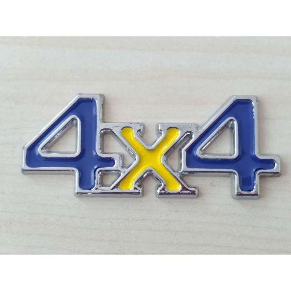 4x4 YAZISI SARI MAVİ 7cm (4x4 LOGOSU) 4x4 ARMASI - 4x4 LOGO ürün görseli 1