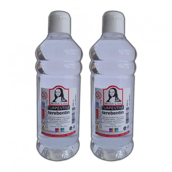 Terebentin Kokusuz ve Yağlı Boya İnceltici 500 ml 2 Adet Mona Lisa Terebentin Fırça Temizleme Kokusuz ve Yağlı Boya İnceltici ürün görseli 1