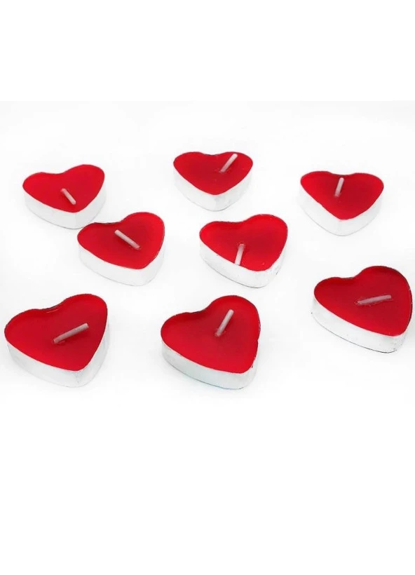 Mum Tea lights  8ad KALP Şekilli - Resim 2