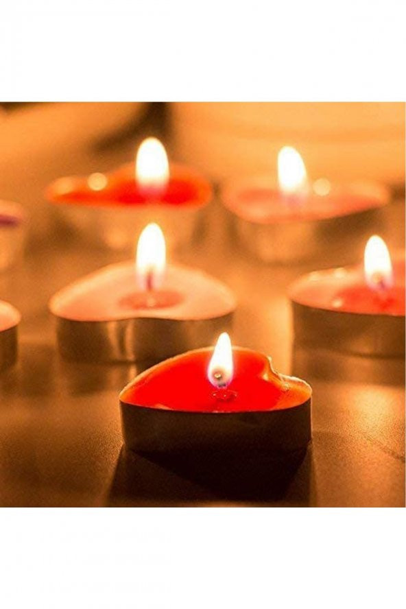 Mum Tea lights  16ad KALP Şekilli - Resim 2