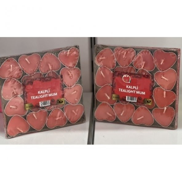 Mum Tea lights  16ad KALP Şekilli - Resim 7