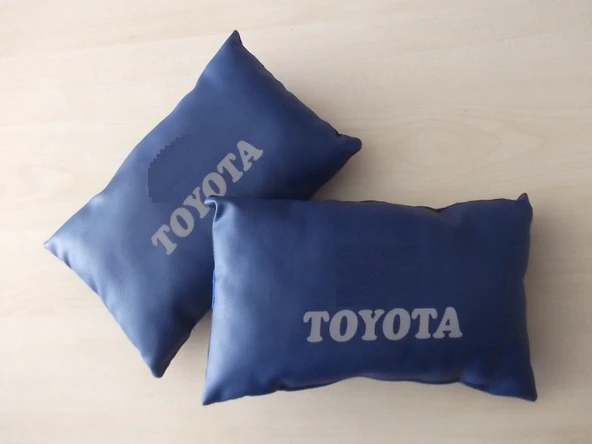 TOYOTA BOYUN YASTIĞI MAVİ 1.KALİTE DERİ TOYOTA YASTIK TAKIMI (BAŞLIK YASTIĞI) seyahat yastığı ürün görseli 1