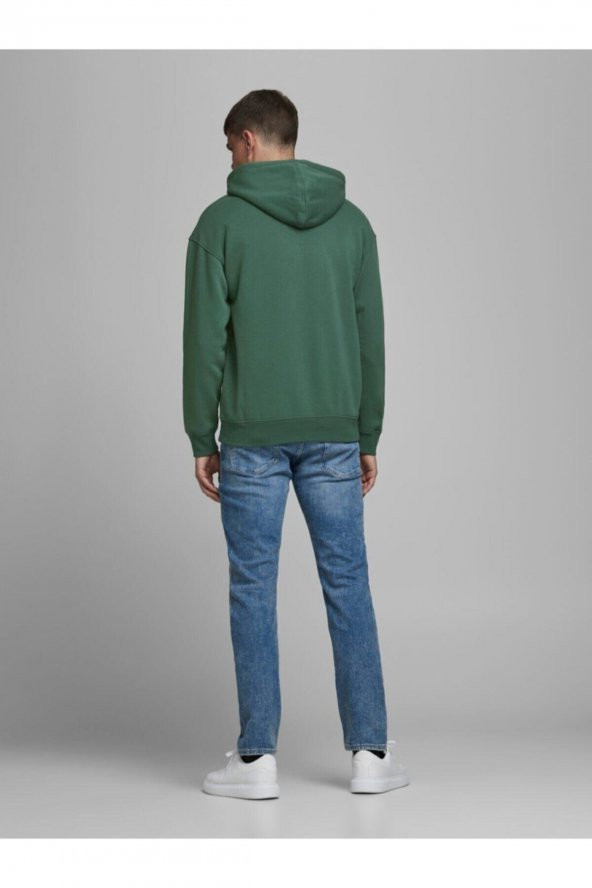 JACK JONES Erkek Kapüşonlu Sweatshirt 12176864 - Resim 2