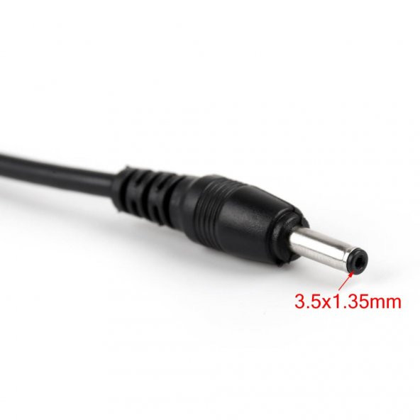 DC 3.5x1.35 mm Tablet PC Adaptör Tamir Kablosu 1.5 Metre ürün görseli 1