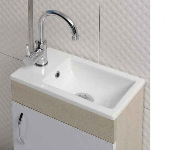 Turkuaz Cerastyle Mini Küçük Banyo,Karavan Lavabo 24x42 Cm ürün görseli 1