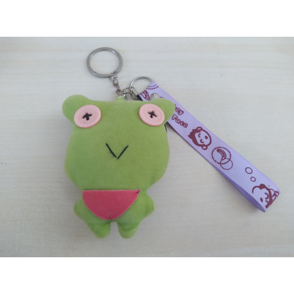 KOMİK MONKEY Anahtarlık MOR ASKILI (9x7cm) DÜĞMELİ BEBEK Anahtarlık, Maskot, Asma Süs, Ayna Süsü ürün görseli 1