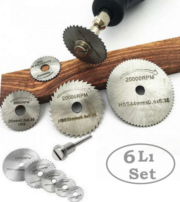 Dremel Matkap Testere Diski 6 Parça Set İnce Kesim Mini Testere Hobi testeresi Matkap Ucu Testeresi ürün görseli 1