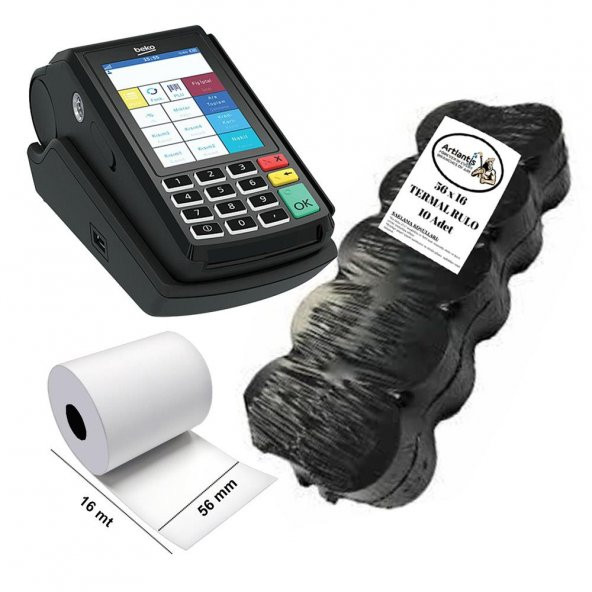 Termal Pos Kağıdı Yazarkasa Rulosu 56x16 10 Adet 1 Paket Artlantis Pos Kağıdı Yazar Kasa Rulosu 56*16 1 Paket ürün görseli 1
