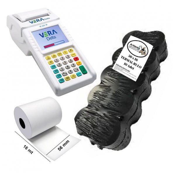 Termal Pos Kağıdı Yazarkasa Rulosu 56x16 10 Adet 1 Paket Artlantis Pos Kağıdı Yazar Kasa Rulosu 56*16 1 Paket ürün görseli 1