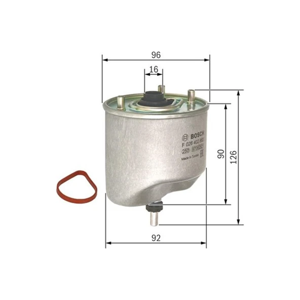Yakıt Filtresi P207 1.4-1.6 HDİ-P308-P508-P3008-P5008-PARTNER Tepee-Berlıngo-C3-C4 1.6 Hdi F026402862 ürün görseli 1