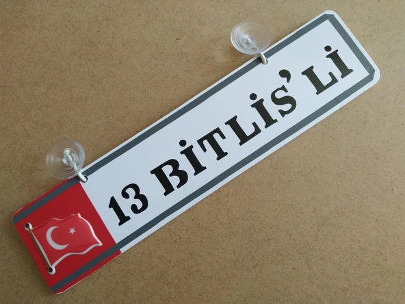 13 BİTLİSLİ DEKOR PLAKA (30x7cm) vantuzlu Pleksi (Dekor Levha) DEKOR PLAKA,BİTLİS 13 PLAKA ürün görseli 1