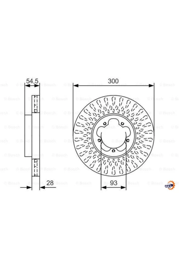 Fren Diski. Ön. 3 Mm - 28-26 Mm Hava Kanallı 0986479b11 ürün görseli 1