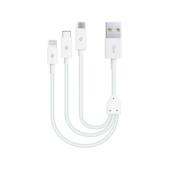 Ttec MiniCable Trio Charge Cable 30 cm Lightning,Micro USB,Type-c - Resim 2