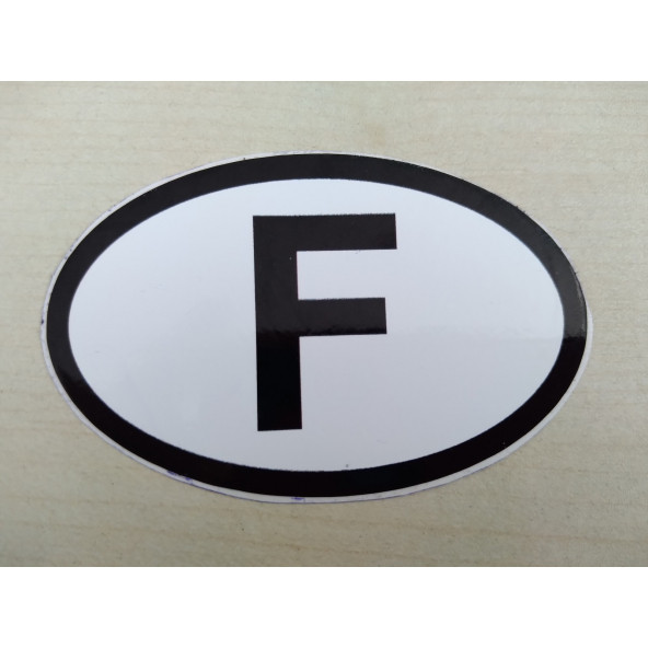 F LOGOSU STİCKER 7,5x5cm - F ARMASI - FRANSA ARMASI - FRANSA LOGO - FRANSA ETİKETİ - FRANCE ürün görseli 1