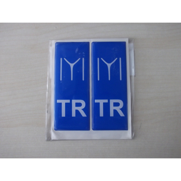 TR PLAKA STİCKER DAMLA 10x4cm (2 TANE FİYATI) IYI ARMASI -TR STİCKER - PLAKA ARMASI ürün görseli 1