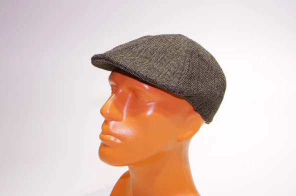 Erkek Şapka Driver Kasket Flat Cap Su Tutmaz Yünlü Bej Solognac ürün görseli 1