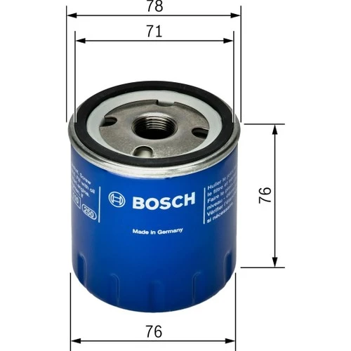 Bosch F026407078 Yağ Filtresi Ford C-Max Fiesta V 02 Focus Iı Iı ürün görseli 1