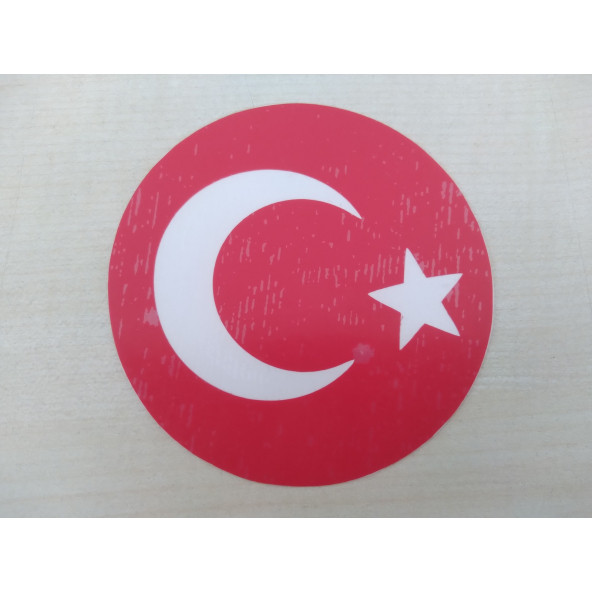 TÜRK BAYRAĞI STİCKER 9x9cm AY YILDIZ STİCKER - TÜRK BAYRAĞI ETİKETİ - TÜRK BAYRAĞI ÇIKARTMASI ürün görseli 1