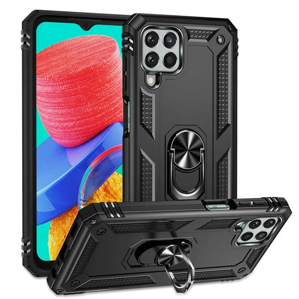 Gpack Samsung Galaxy M33 Kılıf Vega Sert Silikon Tank Standlı Yüzüklü Mıknatıslı ürün görseli 1