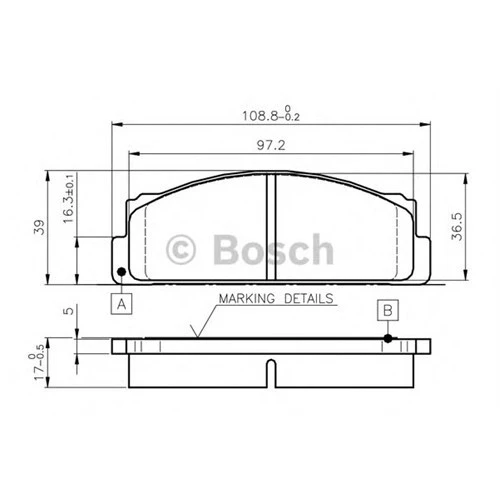 Bosch 0986Tb2002 Ön Balata M131-M124 ürün görseli 1