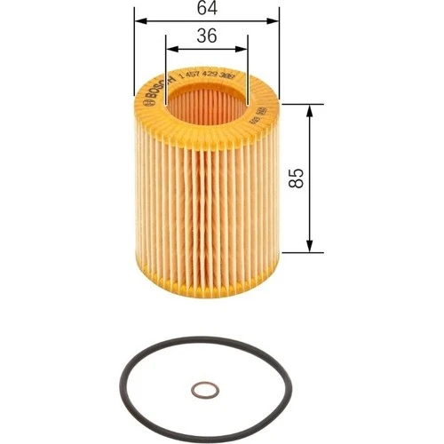 Bosch 1457429308 Yağ Filtresi Hyundai Accent Admire 0306 Getz 02 ürün görseli 1