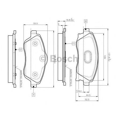 Bosch 0986Tb2381 Ön Balata Combo C-Corsa C 1.3-1.7 Cdtı 01=> Meriva 03=> Tıgra 04=> ürün görseli 1