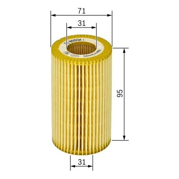 Yağ Filtresi Mercedes W203-W204-W211-W164-JEEP Grand Cherokee 3.0 06-10 Chrysler 300 F026407008 ürün görseli 1