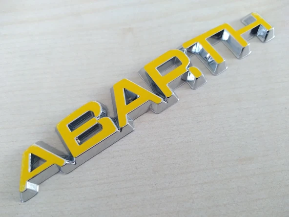 ABARTH YAZISI SARI 10x1,5cm KABARTMA SPORT ARMA (ABARTH ARMASI) ABARTH LOGOSU ürün görseli 1