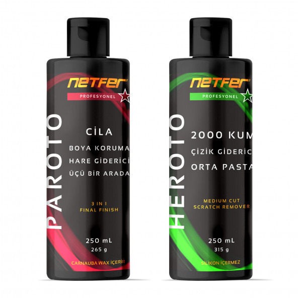 Netfer 2'li Orta Pasta Cila Set - 2x250 mL ürün görseli 1
