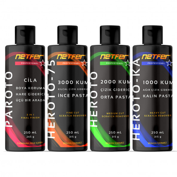 Netfer 4'lü Pasta Cila Set - 4x250 mL ürün görseli 1