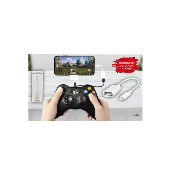 Lightning To USB Camera Adapter  JH-0514 - Beyaz - Resim 3